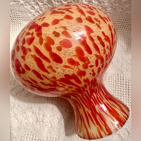 HUGE “MAESTRI VETRAI” Azzurra Italy Animal Print Vase Bright Orange Yellow, Red - Picture 8 of 14